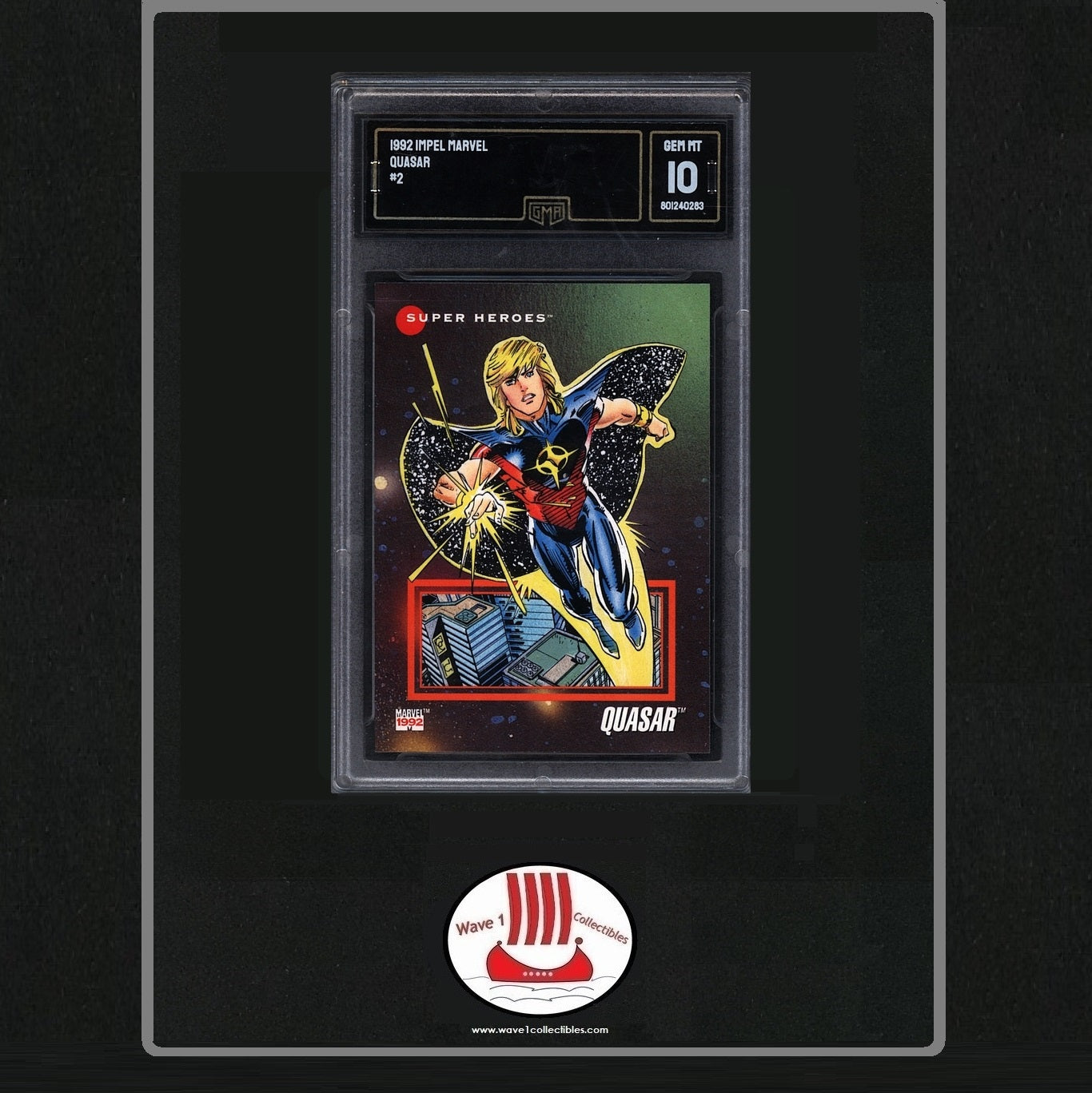 Marvel Universe Quasar | Impel 1992 GMA 10 Graded Mint Guardians of the Galaxy PSA