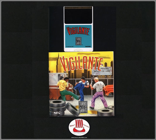 Vigilante | IREM 1989 TurboGrafx-16 Game & manual TG16
