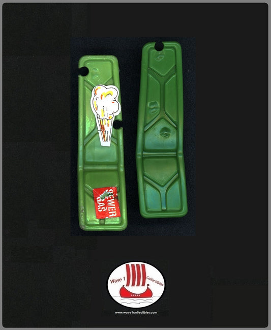 Teenage Mutant Ninja Turtles Double Barreled Plunger Gun Twin Turtle Shields | Playmates 1989 Accessory Weapon