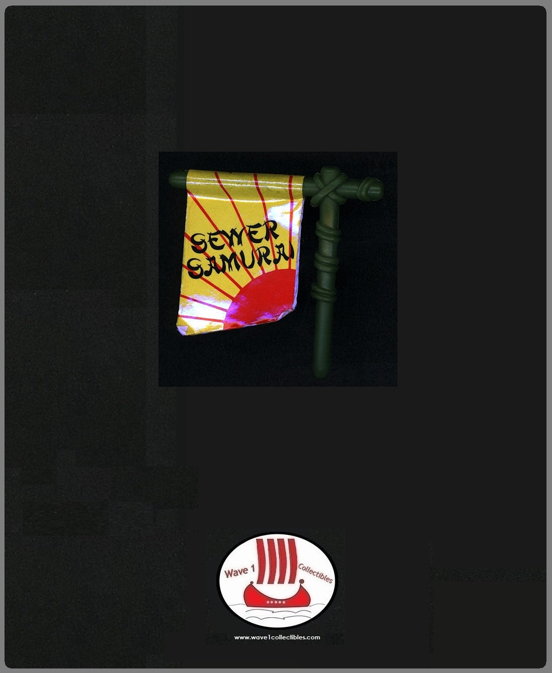 Teenage Mutant Ninja Turtles Leo, The Sewer Samurai Wacky War Banner | Playmates 1990 Accessory Weapon