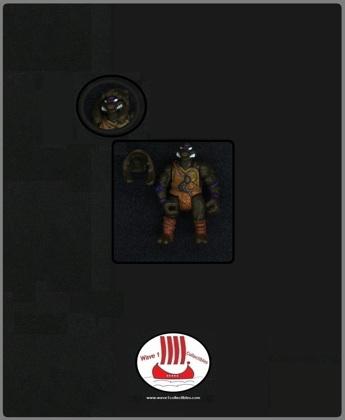 Teenage Mutant Ninja Turtles Mini Mutants Cave Bebop's Dino Playset Donatello w Caveman Cap | Playmates 1994 Accessory Weapon