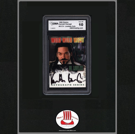 Wild Wild West Kenneth Branagh Auto | Skybox 1999 GMA Graded 10 Orient Express