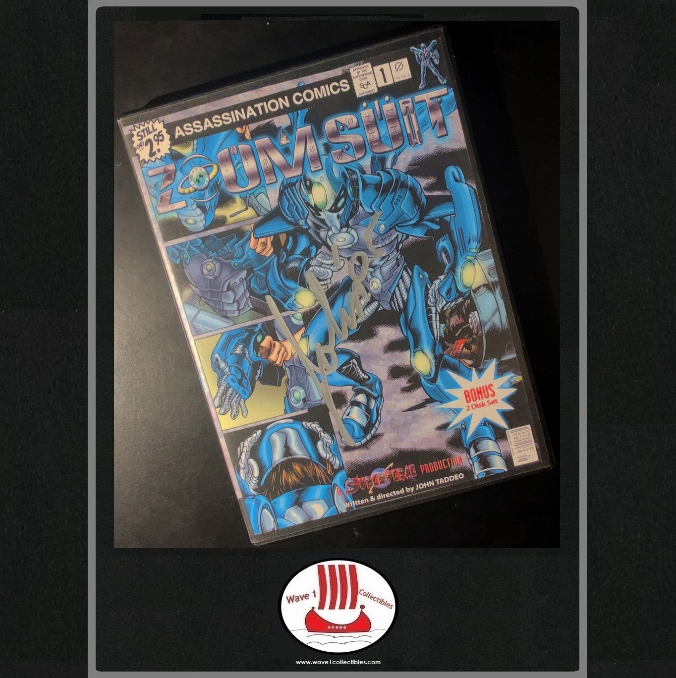 Zoom Suit | 2005 Superverse Promo 2-Disc DVD Signed John Taddeo Auto Animated