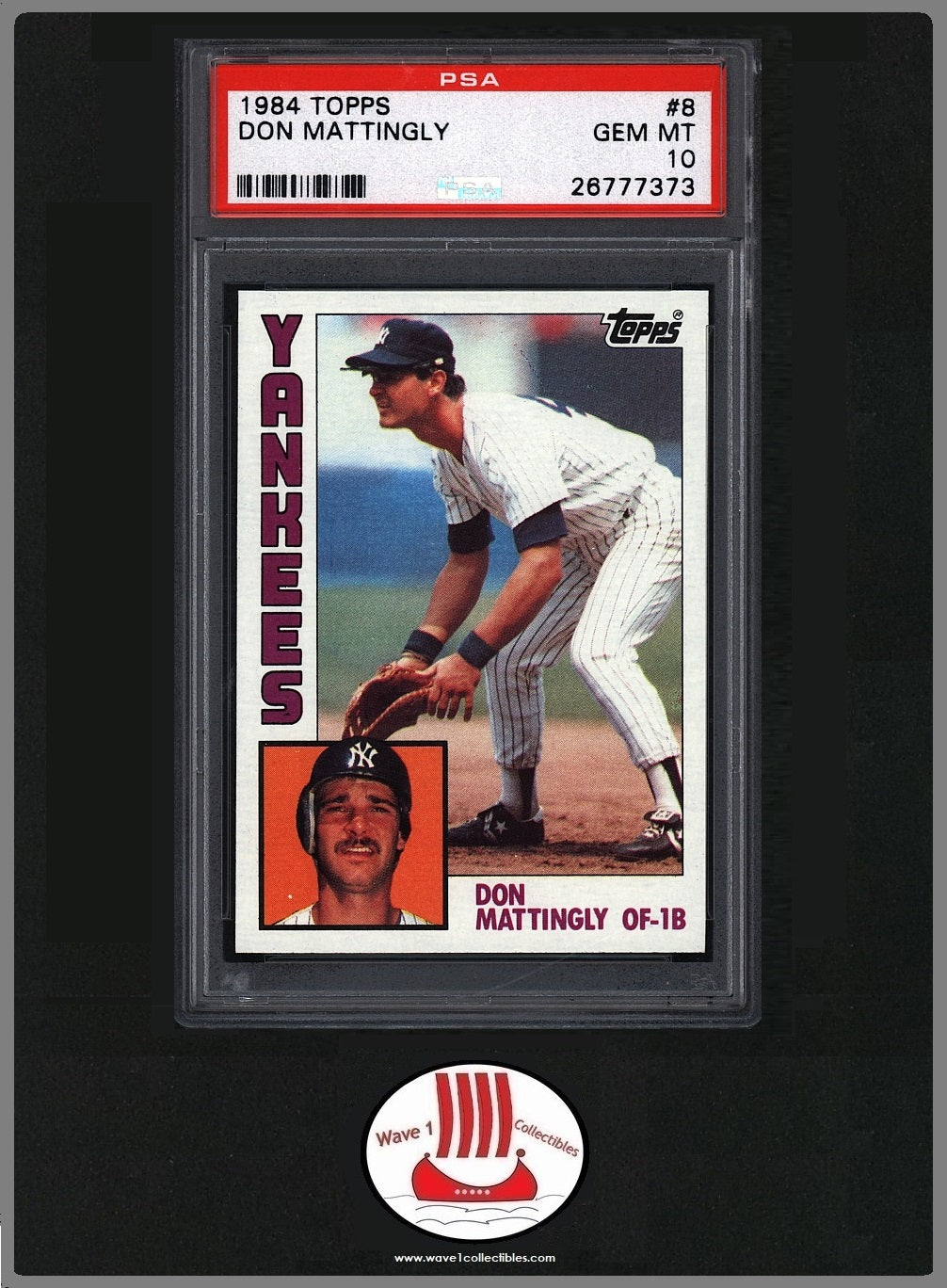 Don Mattingly Rookie Card | Topps Baseball 1984 #8 Mint PSA 10