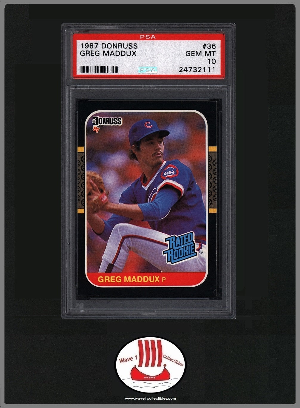 Greg Maddux Rookie Card | Donruss 1987 #36 Mint PSA 10