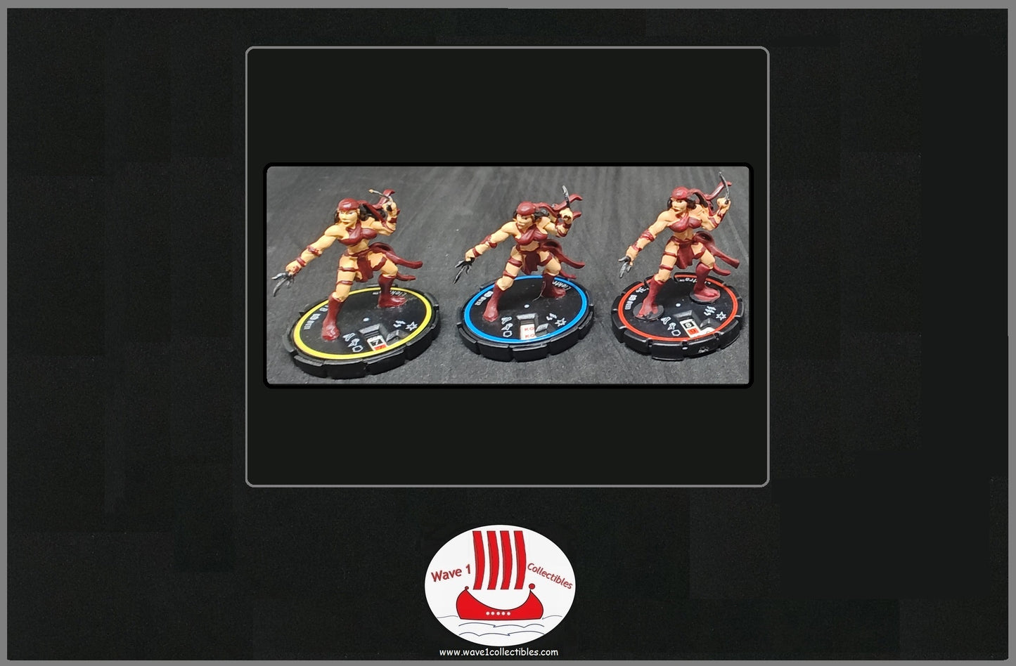 Marvel Heroclix Infinity Challenge #031-033 Elektra | Wizkids [2002] R,E,V Set