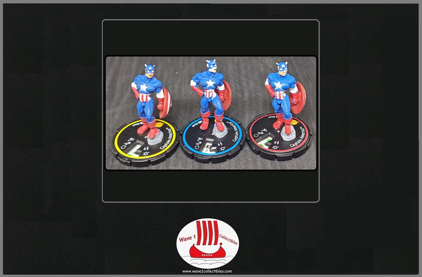 Marvel Heroclix Infinity Challenge #067-069 Captain America | Wizkids [2002] R, E, V Set