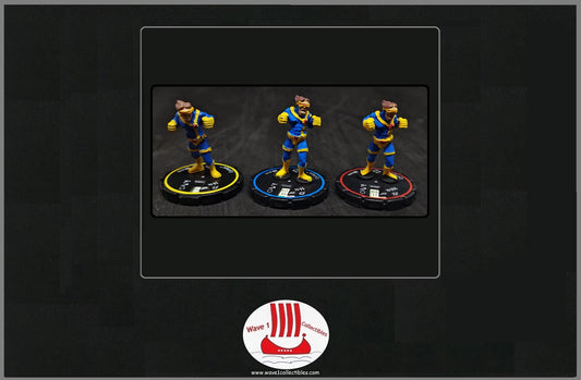 Marvel Heroclix Infinity Challenge #082-084 Cyclops | Wizkids [2002] R, E, V Set