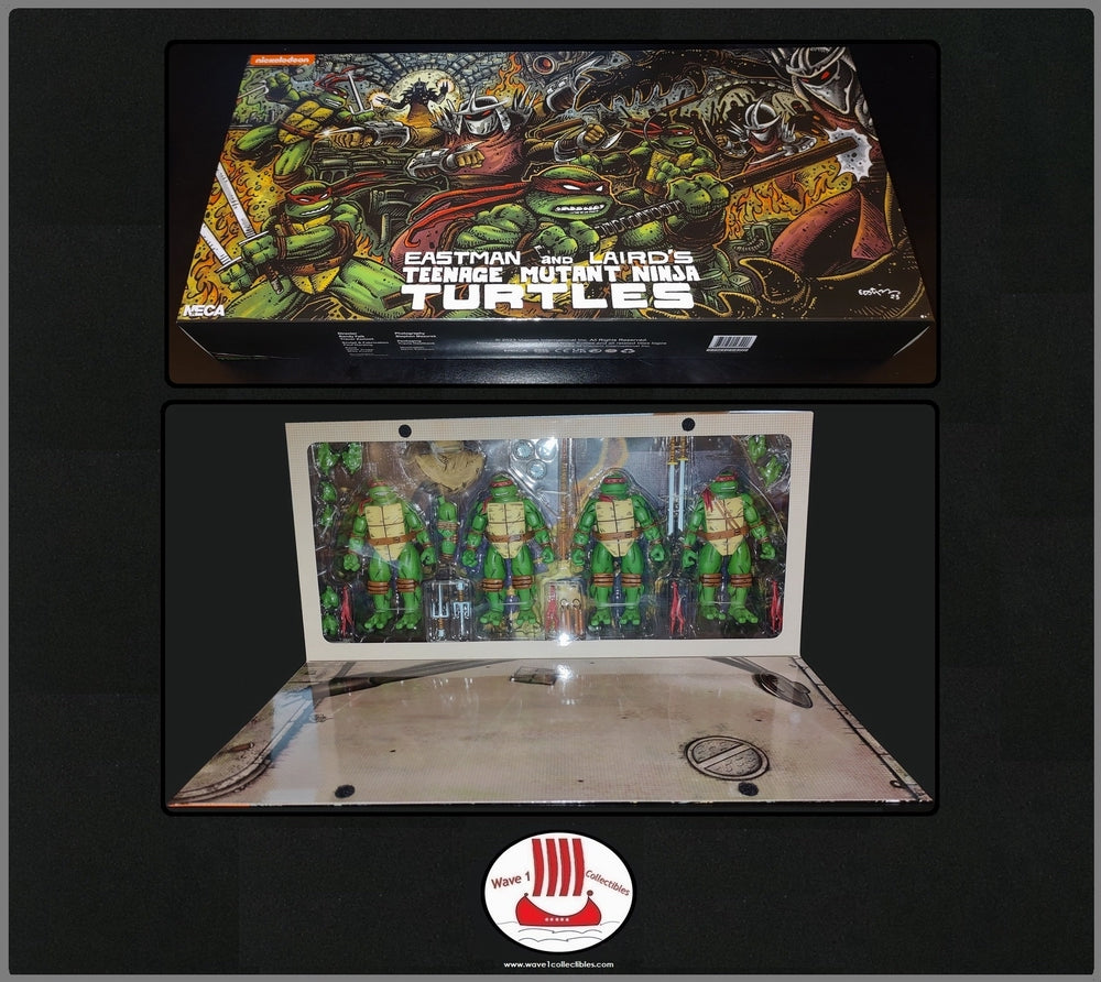Teenage Mutant Ninja Turtles Mirage 4-Pack | NECA MIB TMNT Lawson Comics Style