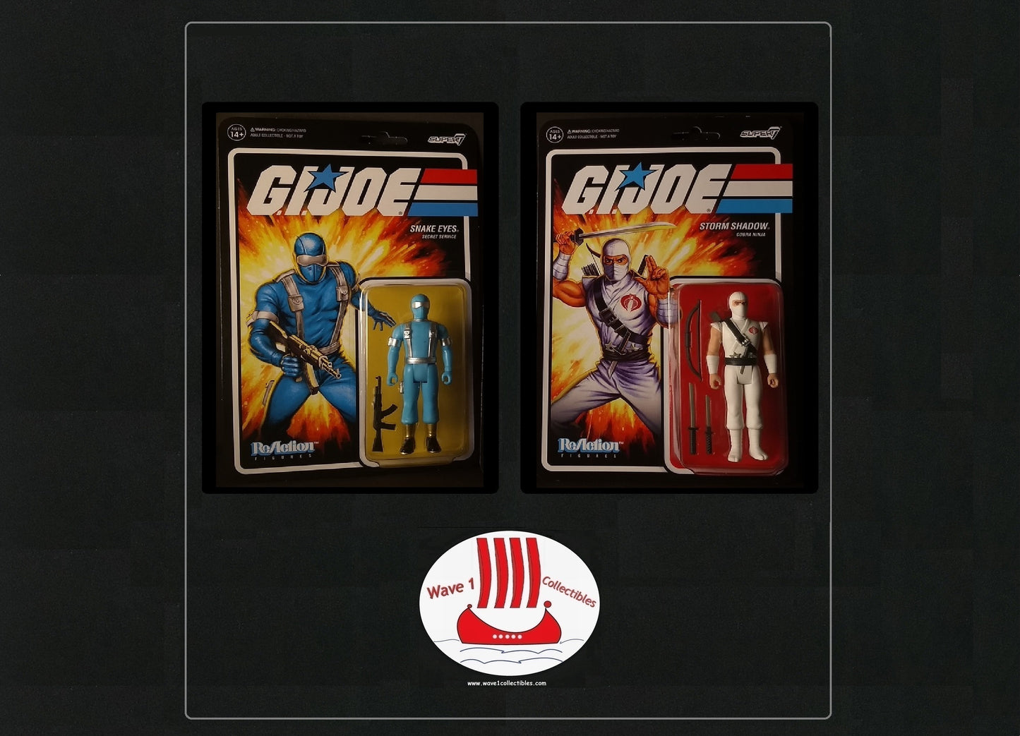 G.I. Joe Snake Eyes (SS Variant) & Storm Shadow ReAction | Super7 2021 MOC ARAH