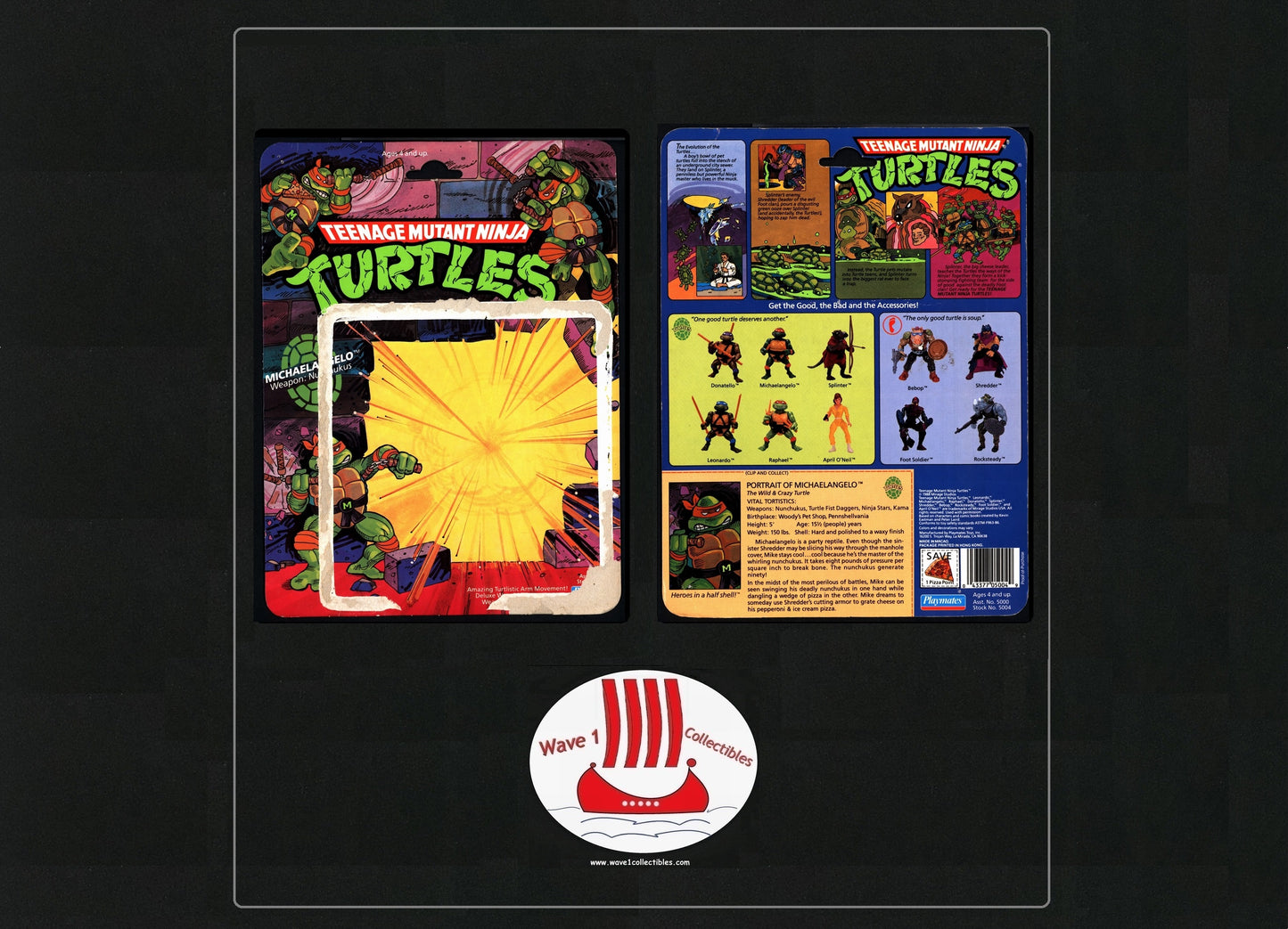 Teenage Mutant Ninja Turtles Vintage Cardback Michaelangelo | Playmates [1988]