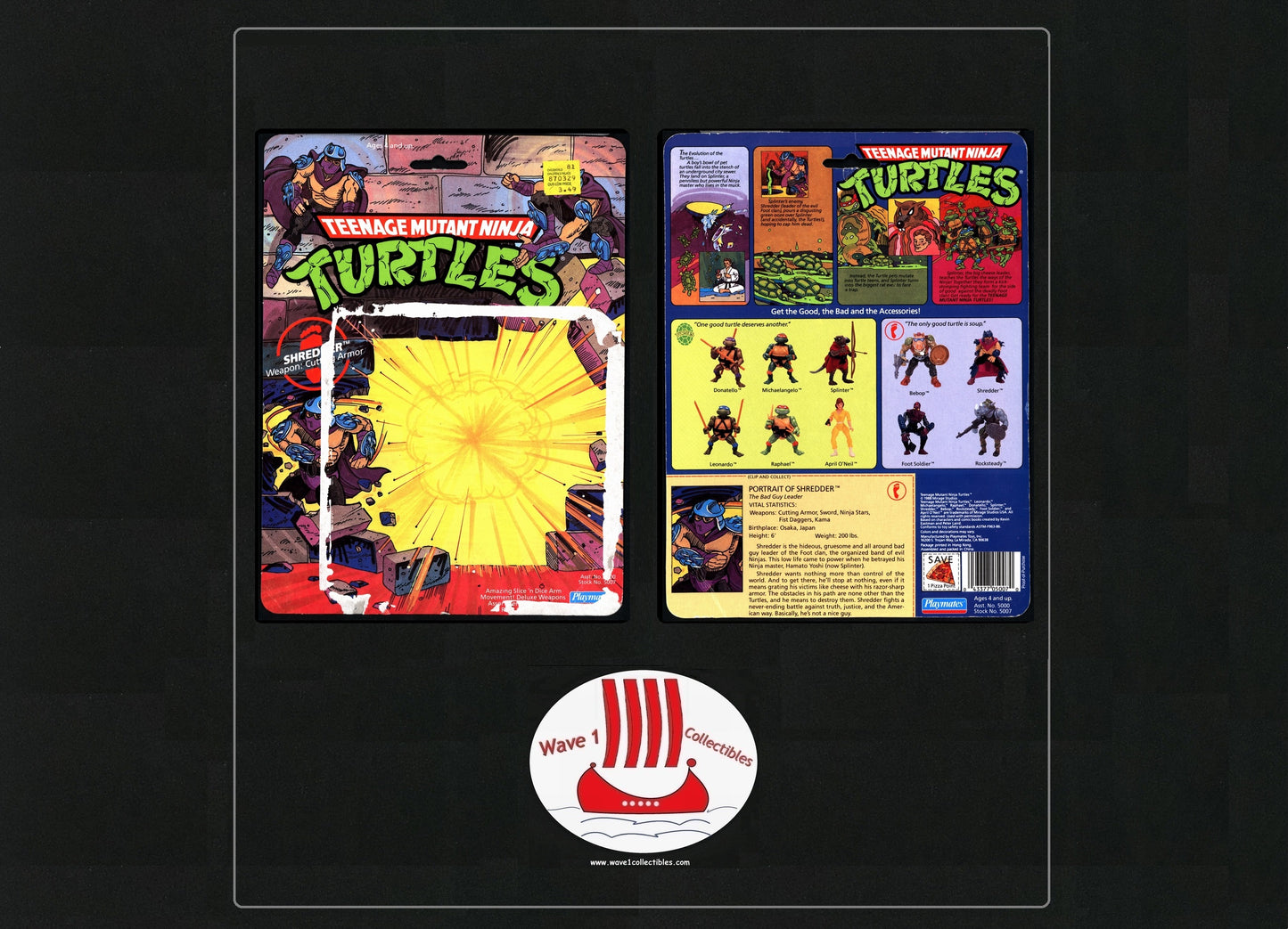 Teenage Mutant Ninja Turtles Vintage Cardback Shredder | Playmates [1988]