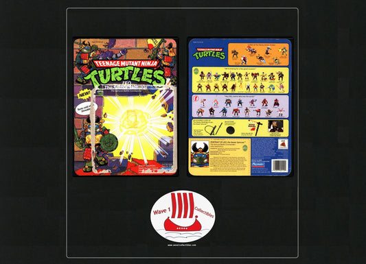 Teenage Mutant Ninja Turtles Vintage Unpunched Cardback Leo, The Sewer Samurai | Playmates [1990] (B)