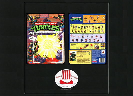 Teenage Mutant Ninja Turtles Vintage Unpunched Cardback Mike, The Sewer Surfer | Playmates [1990] (A)