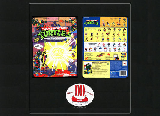 Teenage Mutant Ninja Turtles Vintage Unpunched Cardback Mike, The Sewer Surfer | Playmates [1990] (B)