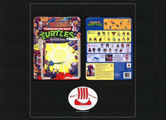 Teenage Mutant Ninja Turtles Vintage Unpunched Cardback Mutagen Man | Playmates [1990] (A)