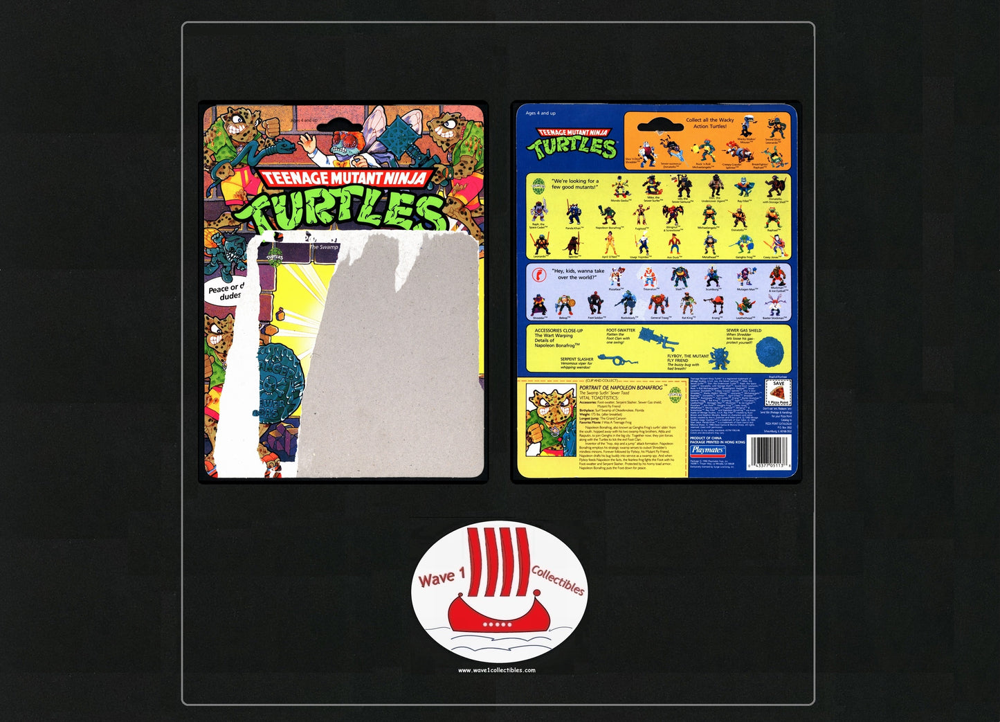 Teenage Mutant Ninja Turtles Vintage Cardback Napolean Bonafrog | Playmates [1990]