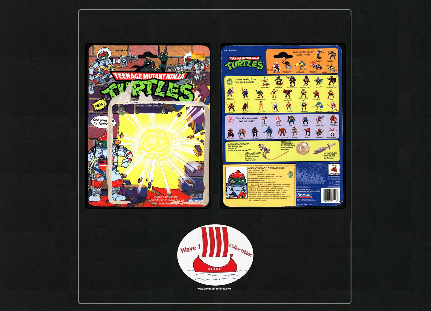 Teenage Mutant Ninja Turtles Vintage Cardback Raph, The Space Cadet | Playmates [1990]