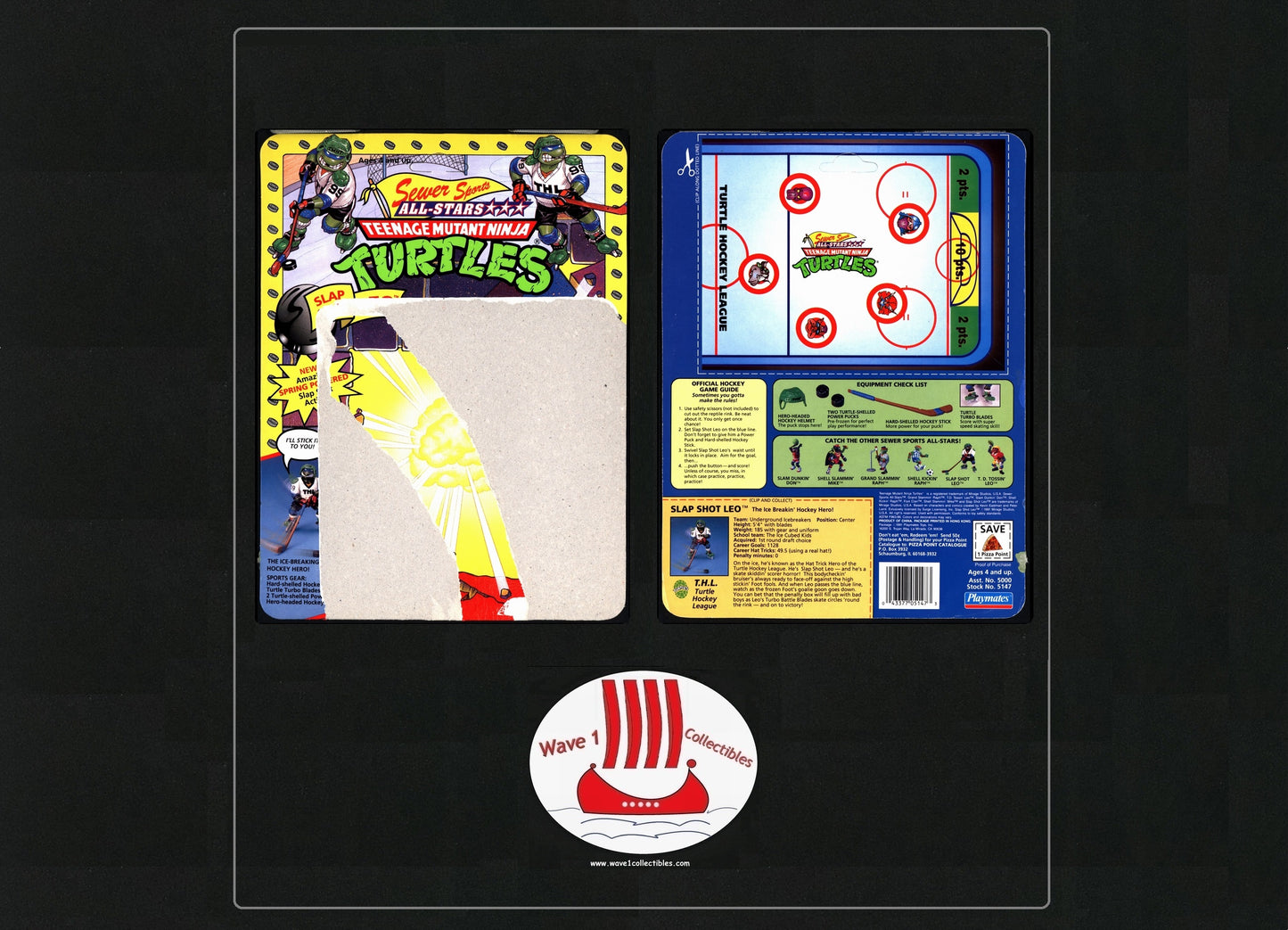 Teenage Mutant Ninja Turtles Vintage Unpunched Cardback Slapshot Leo | Playmates [1991]