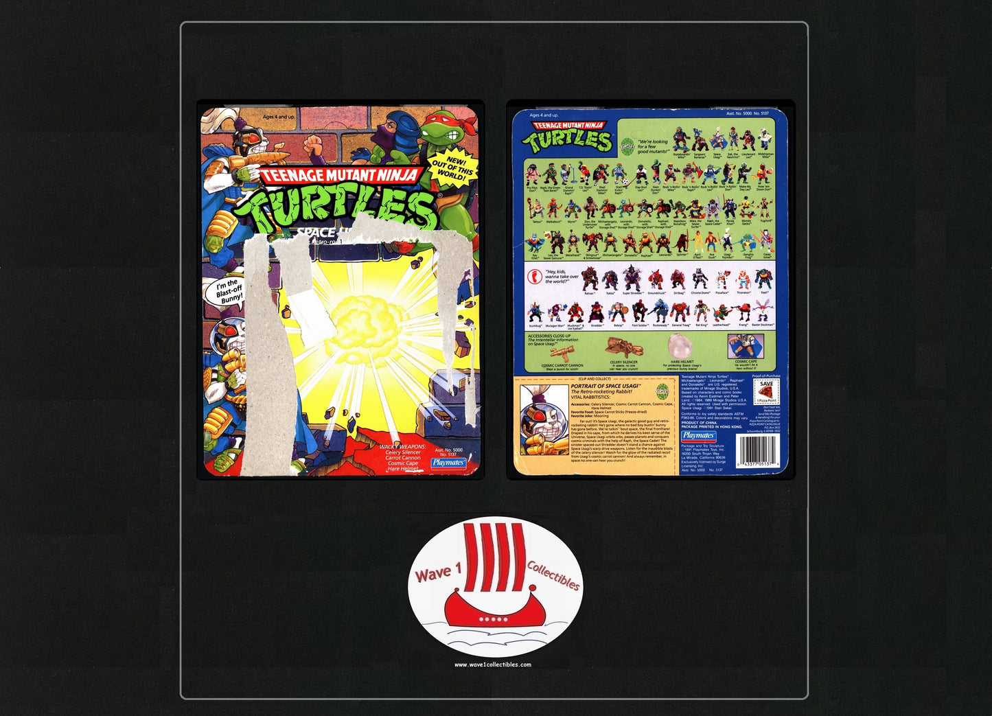 Teenage Mutant Ninja Turtles Vintage Unpunched Cardback Space Usagi | Playmates [1991]