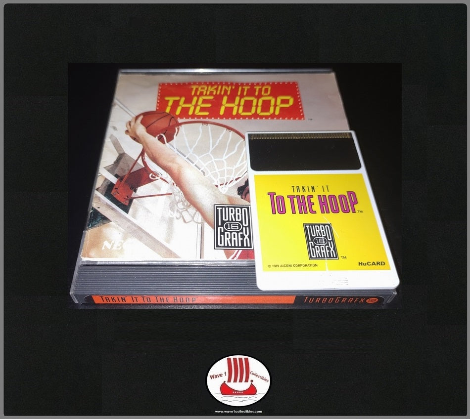 Takin' It To The Hoop | Hudson Soft 1990 TurboGrafx-16 Game, case & manual TG16