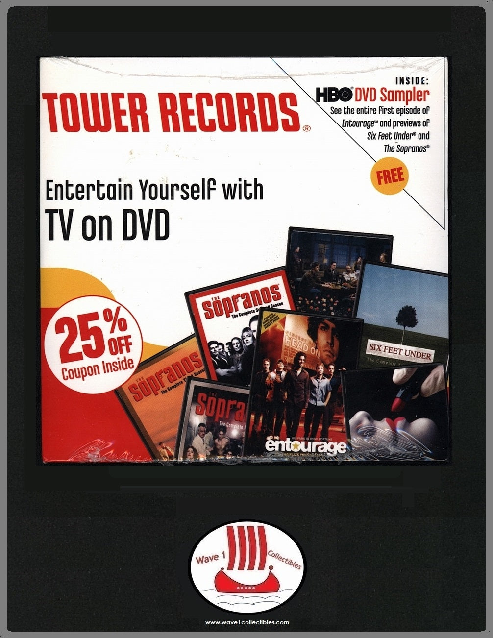 Tower Records TV on DVD Sampler | HBO 2006 Factory Sealed Entourage, The Sopranos
