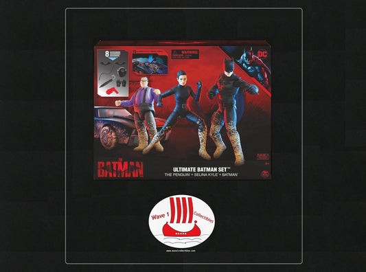 The Batman Ultimate Batman Set | Spinmaster 2021 MIB Electronic Batmobile w Variant 3.75" Figures DC