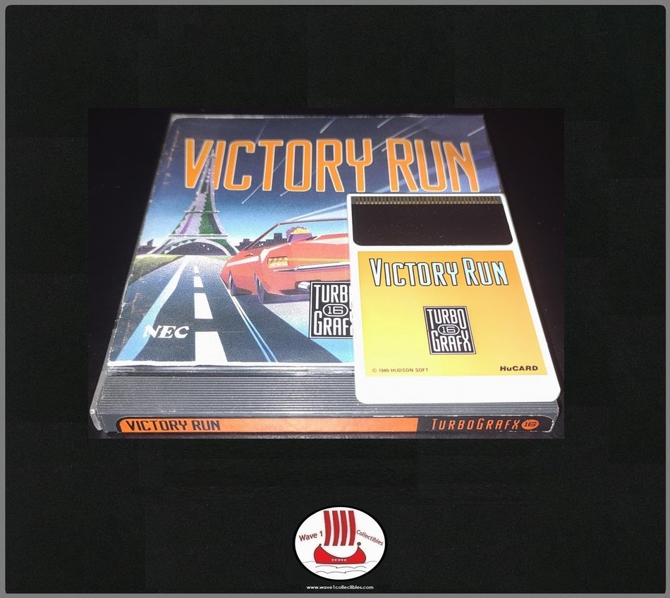 Victory Run | NEC 1989 TurboGrafx-16 Game, case and manual TG16