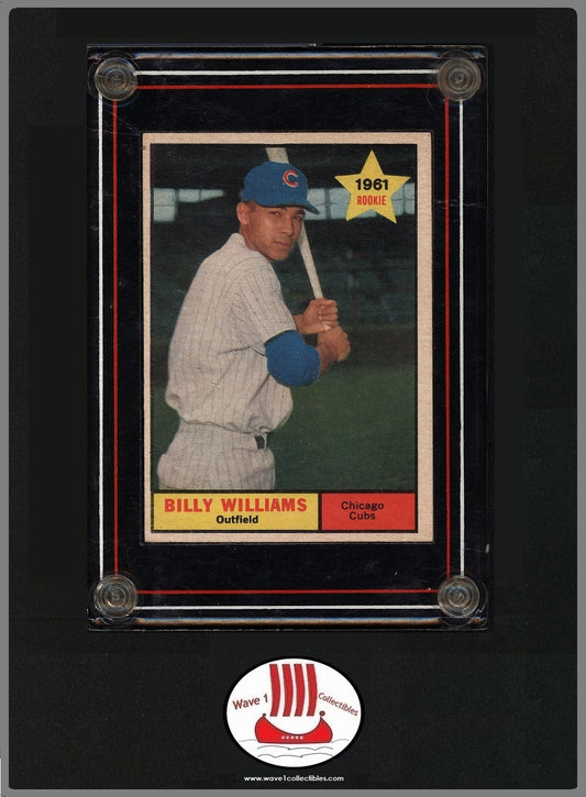 Billy Williams Rookie Card | Topps Baseball 1961 #141 Approximate Grade EX 5