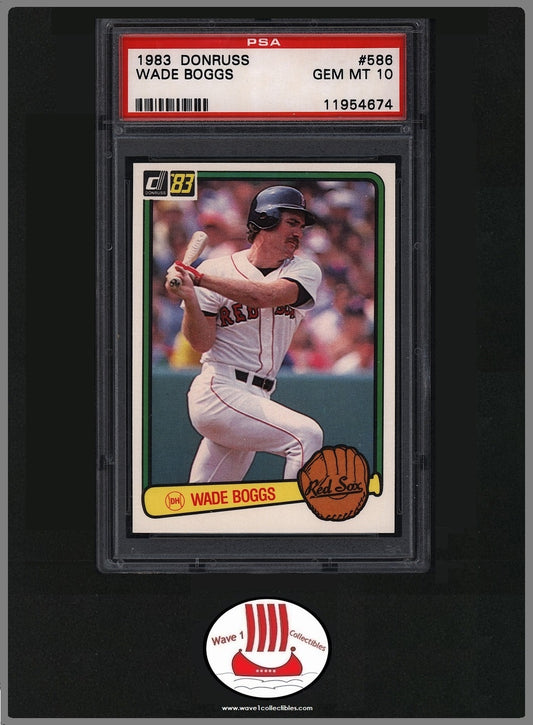 Wade Boggs Rookie Card | Donruss Baseball 1983 #586 Mint PSA 10