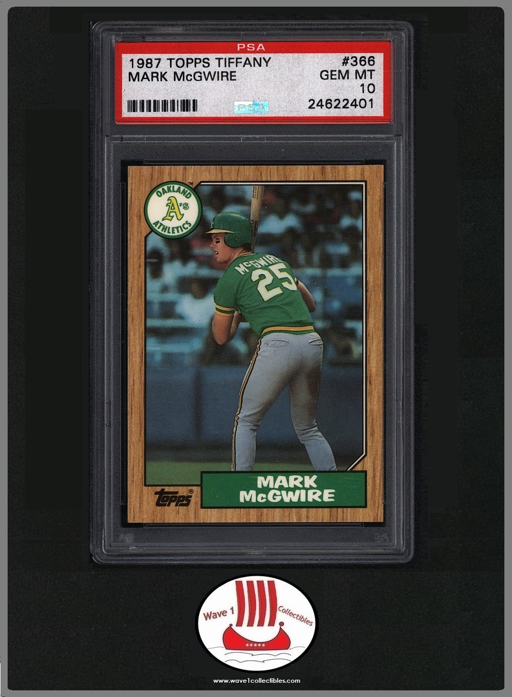 Mark McGwire Rookie Card | Topps Tiffany Baseball 1987 #366 Mint PSA 10