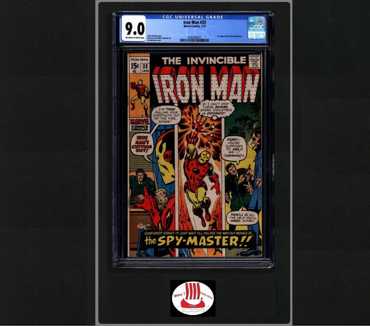 Iron Man vol 1 #33 CGC 9.0 | Marvel Comics 1st appearance of Spymaster